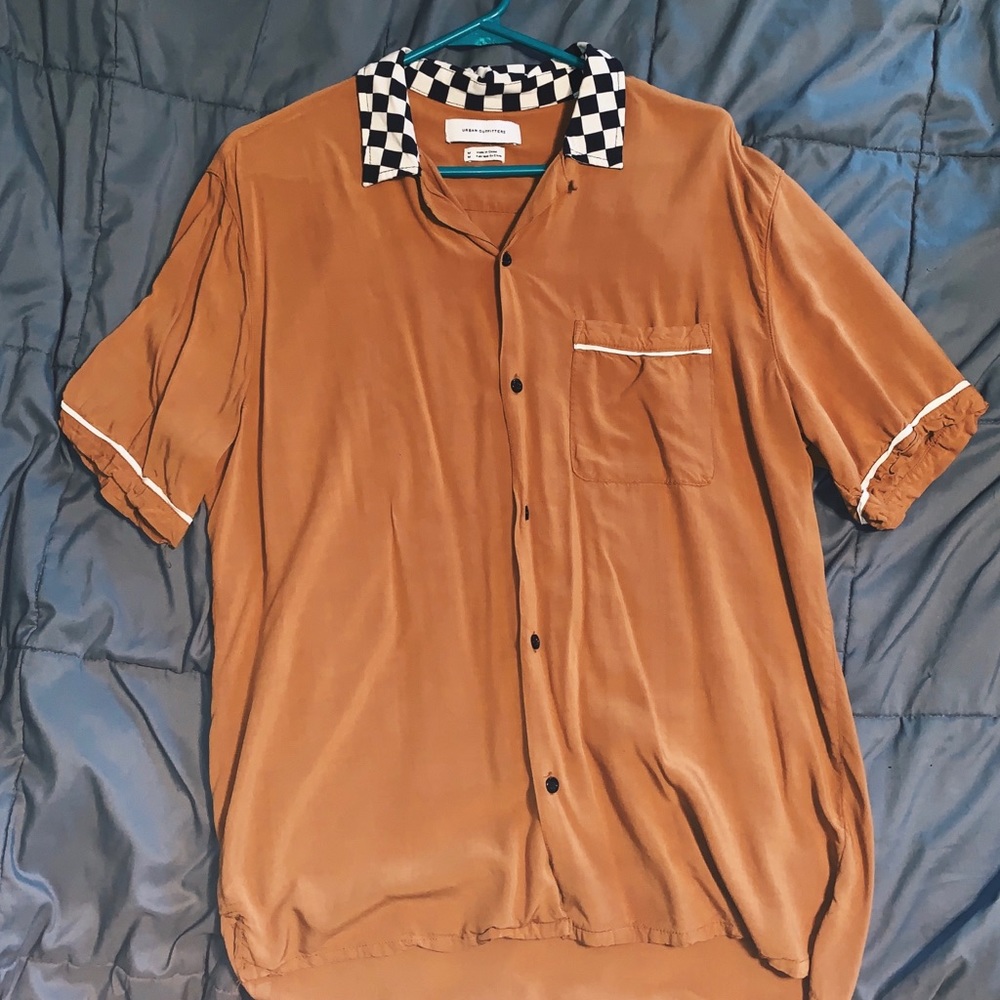 UO Checkered Collar Button Up